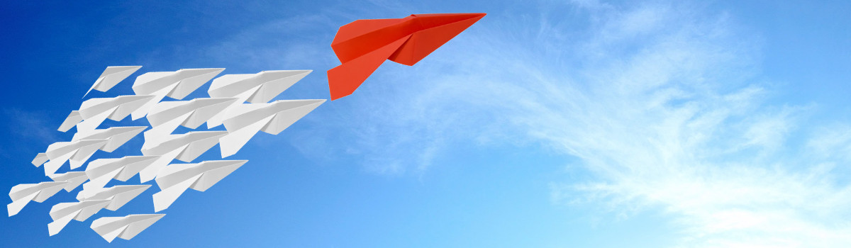 Red paper airplane
