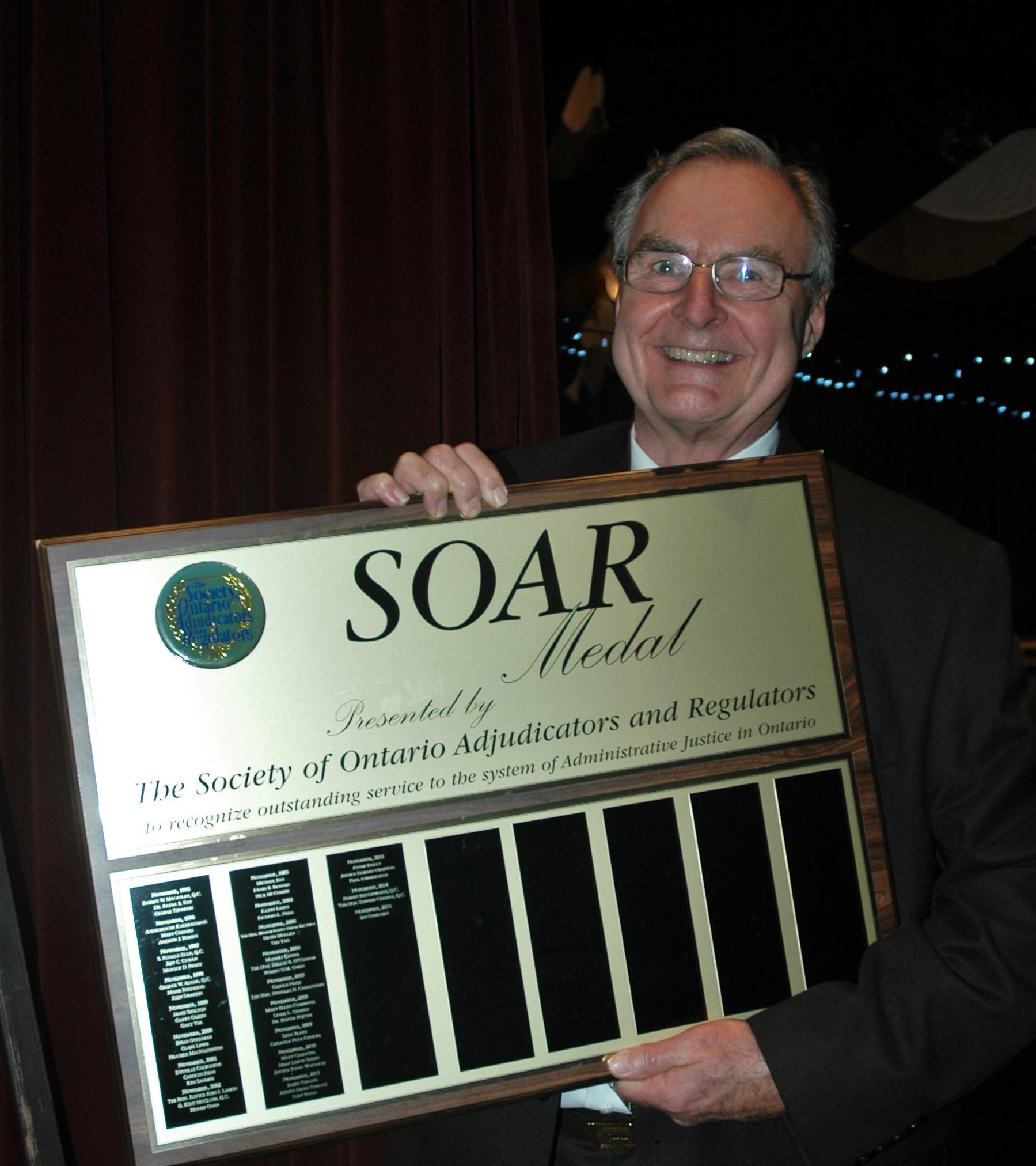 Bob Butterworth - 2014 SOAR Medal Recipient