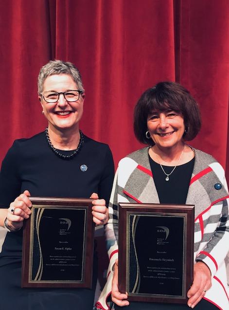 SOAR Medal 2019 Recipients Susan E Opler and Emanuela Heyninck