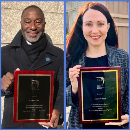 Kwame Addo and Michelle Alton - 2022 SOAR Medal Recipients